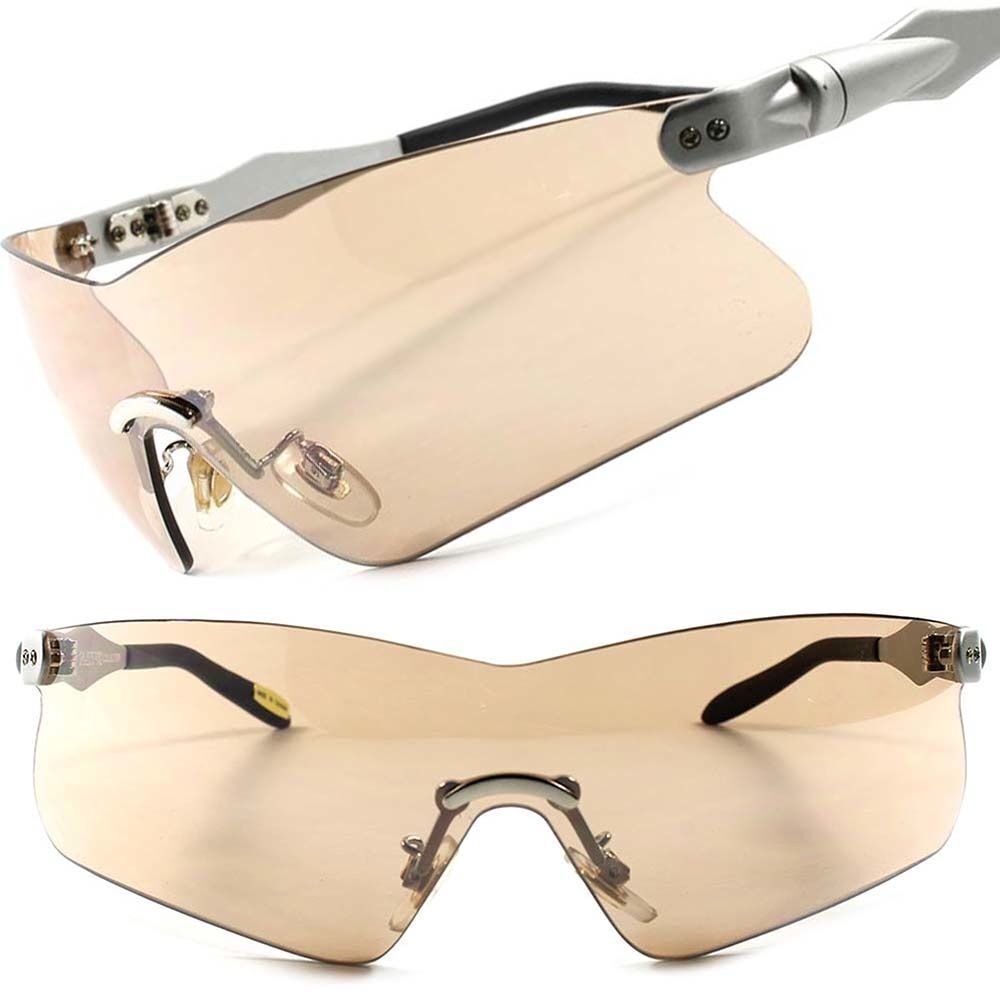 Light Brown Tint Motorcycle Riding Biker Golf Wrap Extreme Cool Sport Sunglasses
